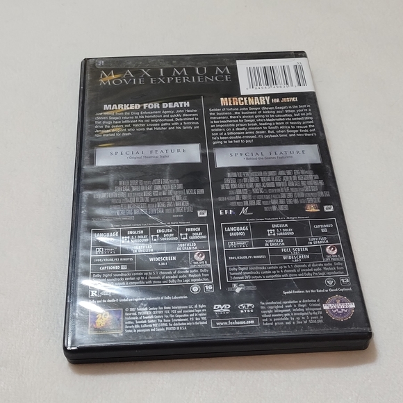 ๐ 3 for $10 ๐ Steven Seagal double feature 2 DVD set EUC (2007) - Picture 2 of 8